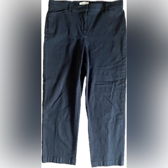Christopher & Banks Black straight leg pants with stretch. Women’s Size 16P - Picture 1 of 9